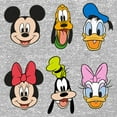 thumbnail image 2 of Women's Mickey & Friends Group Portraits Graphic Tee Heather Gray X Small, 2 of 3