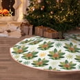 thumbnail image 4 of Salouo Sloth Sitting Tropical Leaves Christmas Tree Skirt 48" Farmhouse Christmas Decorations Snowman Xmas Tree Skirt Tree Mat for Holiday Party Decor, 4 of 8