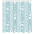 thumbnail image 3 of Ambesonne Nautical Shower Curtain, Sea Animals and Shells, 69"Wx84"L, Pale Blue Pale Blue, 3 of 3