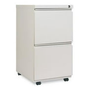 Alera PBFFLG 14.87 x 19.12 in. Two-Drawer Metal Pedestal File with Full-Length Pull - Light Gray