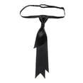 thumbnail image 2 of Corbata para hombre, corbata fina preatada para mujer, pajarita ajustable, pajarita para uniforme, traje Esquina cóncava negra, 2 of 9