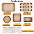 thumbnail image 3 of Donepart 6-Piece Non-Stick Bakeware Sets Including Rack, Cookie Sheet, Cake Pans, Loaf Pan, Muffin Pan, Pizza Pan, 3 of 9