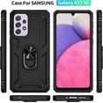 thumbnail image 2 of for Samsung Galaxy A33 5G Case with Screen Protector,Ring Kickstand Military Grade Protective Shockproof Armor Dual Layer Protection Defender Back Cover Phone Case for Galaxy A33 5G, 2 of 5