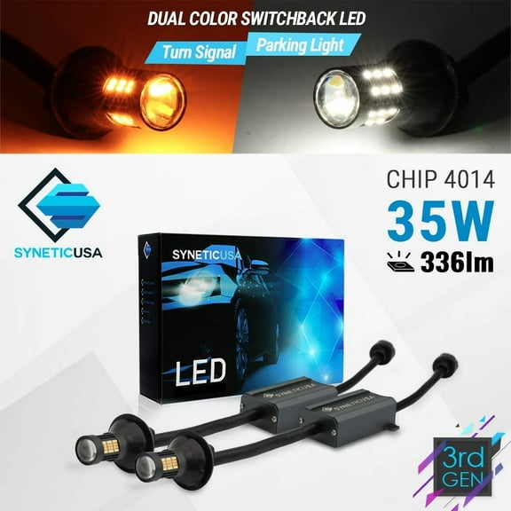 Error Free Canbus Dual Color Switchback LED Turn Signal Light Bulbs No Flicker All in One Built In Resistors (Turn Signal-Amber, 1157) Fits select: 2012-2014 HONDA CR-V, 1998-2015 HONDA ACCORD