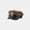 Brown, variant on Women's Newsboy Cap Faux Leather Leopard Print Studs Beret Hat