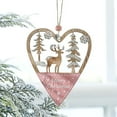 thumbnail image 6 of GadgetVLot Pink Wooden Christmas Tree Pendant Christmas Decorations, 6 of 13