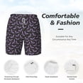 thumbnail image 5 of Balery Bat Purple Mens Swim Trunks Swim Shorts for Men Quick Dry Inseam Beach Shorts with Compression Liner Pocket-Large, 5 of 9