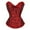 Deep Red, variant on Fgvctg Womens Corset Tops Strapless Lace Up Waist Bustier Lingerie Vintage Overbust Red Corsets Plus Size Shapewear Bodysuit Top Costume Red M