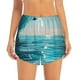 thumbnail image 2 of Balery Turquoise Ocean Reflection Pantalones cortos deportivos para mujer con forro y dos bolsillos, elásticos, para entrenamiento, gimnasio, yoga-XX-Large, 2 of 7