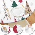 thumbnail image 4 of Multicolor Christmas Tree Pattern Round Fitted Tablecloth with Elastic Edge,Dining Table Cover Waterproof,Outdoor Round Tablecloth for Camping,Dining,Indoor and Outdoor, 4 of 7