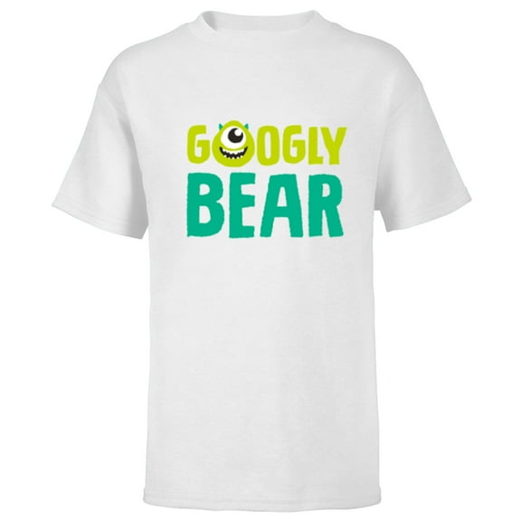 Disney and Pixar's Monsters, Inc. Mike Wazowski Googly Bear - Short Sleeve T-Shirt for Kids - Customized-White