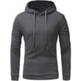 thumbnail image 4 of Sexyshine Otoño Invierno Casual Manga Larga Cuello Embudo Cuadros Jacquard Jersey Con Capucha Top Sudadera Sudaderas, 4 of 4