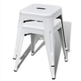 thumbnail image 3 of vidaXL Bar Stool Set of 2 Metal Stackable 18" Kitchen Counter White/Black/Red/Gray, 3 of 59