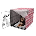 thumbnail image 2 of Nordic Dog Crate Cover, Christmas Pattern with Nature Inspirations Scandinavian Culture Retro, Easy to Use Pet Kennel Cover for Medium Large Dogs, 35" x 23" x 27", Hot Pink White, by Ambesonne, 2 of 6