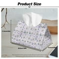 thumbnail image 7 of ZUXONGSY Easter Rabbit Tissue Box Cover 2 Pack Modern PU Leather Tissue Box Holder with Buttons Rectangle Tissue Box Covers Lightweight Tissue Case Organizer for Easter Decor, 7 of 7