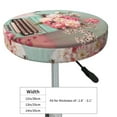thumbnail image 2 of Vintage Typewriter Floral Round Bar Stool Seat Covers, Elastic Round Chair Cover Stool Seat Slipcover Bar Stool Cushions Round Pad for 12-14 inch, 2 of 5
