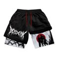 thumbnail image 1 of Pantalones cortos de gimnasio para hombre y mujer, Shorts deportivos de secado rápido con estampado 3D de Manga, 2 en 1, para verano, 1 of 5