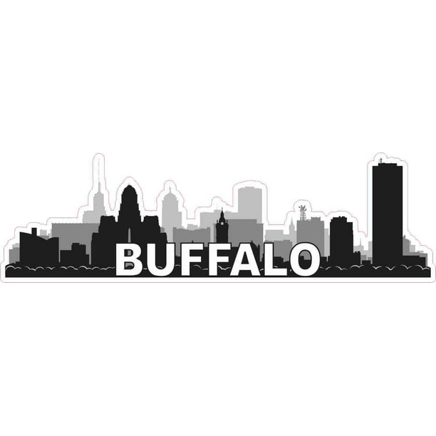 10in X 3in Buffalo Skyline Sticker Vinyl Car Truck Window Bumper Stickers Walmart Com Walmart Com