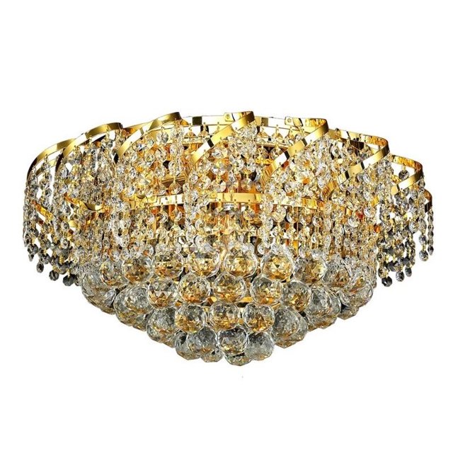 Elegant Lighting Belenus 20" 8 Light Spectra Crystal Flush Mount