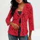 thumbnail image 1 of TaTaai Womens Lightweight Open Front Blouse Long Sleeve Loose Fit Summer Cardigan Mesh Cover Up Casual Beachwear Gift, 1 of 8