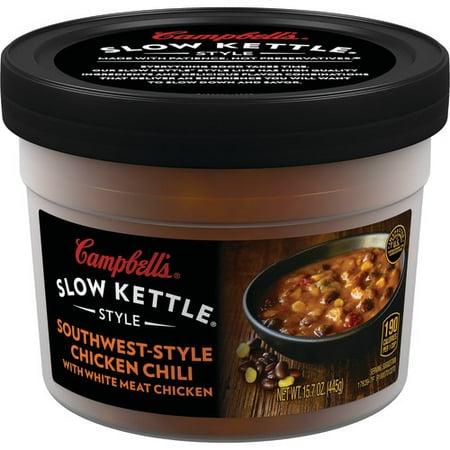 (6 Pack) Campbell'sÃÂ Slow Kettle Style Southwest-Style Chicken Chili with White Meat Chicken, 15.7 oz. (Best Cut Of Meat For Chili)