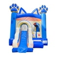 thumbnail image 4 of Pogo Bounce House Crossover Bounce House with Slide, Blue Puppy Dog, 4 of 7