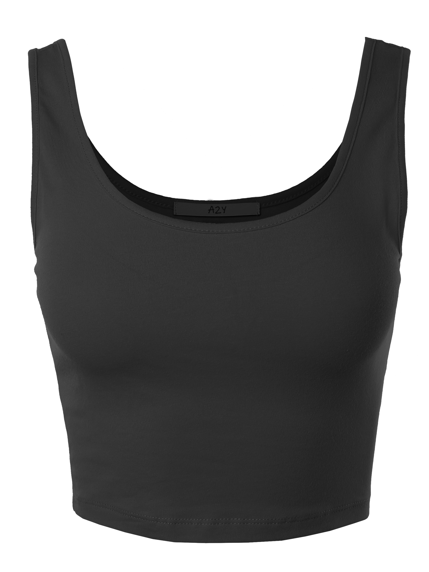 Solid Sleeveless Fitted Crop Tank Top