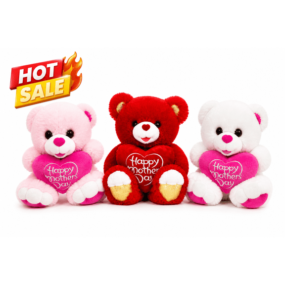 Mother's Day Teddy Bear, Soft P Stuffed Animal Doll, Gift for Mom, Grandma, Women, Home Decor, Cute Accent Pillow, 20cm/7.87 Inches
