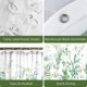 thumbnail image 5 of Cortina de ducha resistente al moho para habitaciones húmedas, 180 x 200 cm, cortinas florales verdes para ducha, impermeables, cortinas de ducha de baño de poliéster lavables con, 5 of 5