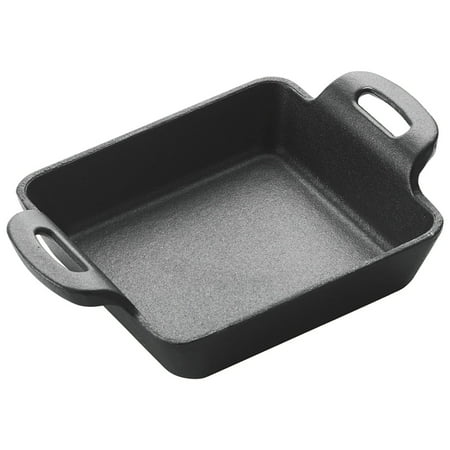 

Winco CASM-4S 4 7\\/8 Square Mini Induction Server - Cast Iron Matte Black Enamel-Each