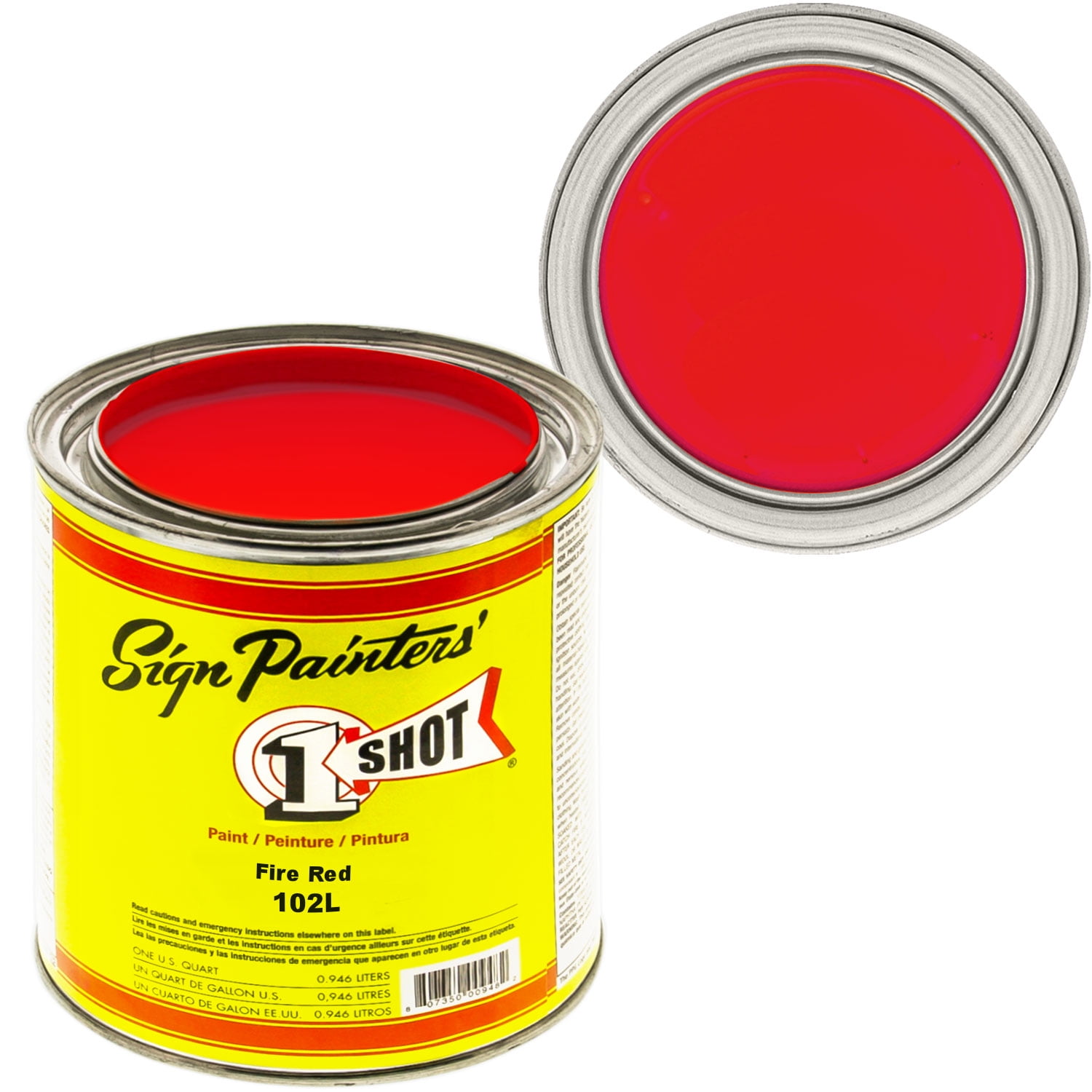 1 Quart 1 Shot FIRE RED Paint Lettering Enamel Pinstriping One Shot