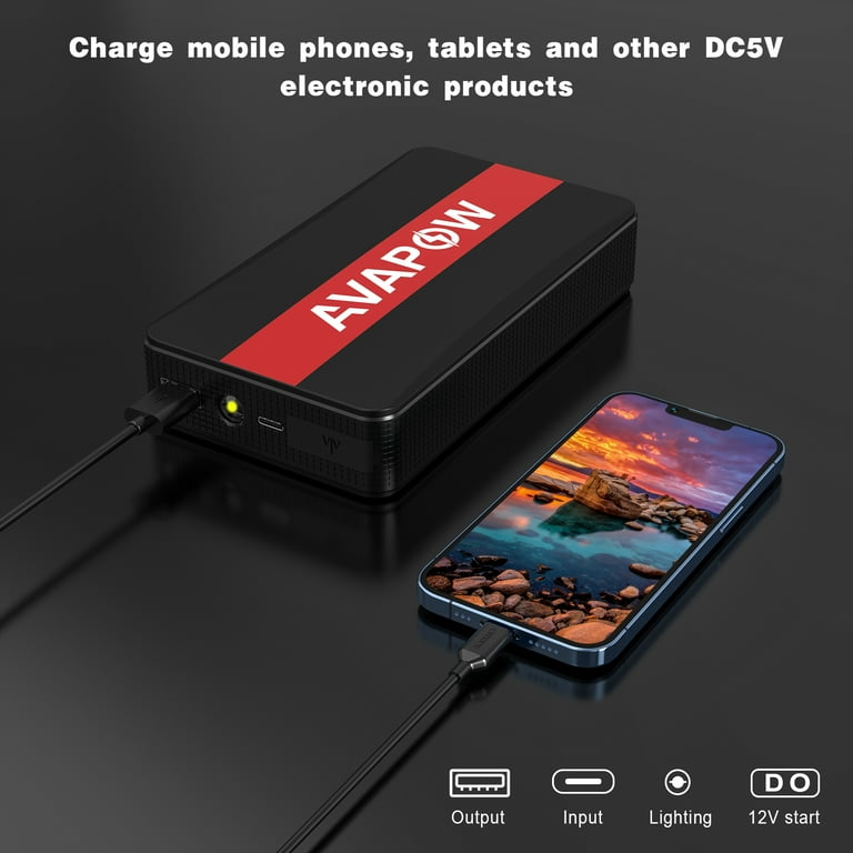 AVAPOW Car Jump Starter, 4000A Peak Battery Jump Starter , 2023 Upgraded  Powerful Portable Battery Booster Power Pack, 12V Auto Jump Box with LED  Light, USB Quick Charge 3.0 Yellow - Coupon
