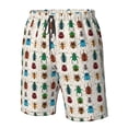 thumbnail image 6 of Uemuo Cartoon Insects Pattern Men's Swim Trunks Hawaiian Beach Bathing Suit Swimsuits Beach Quick-Dry Shorts with Pockets-Small, 6 of 9