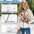 thumbnail image 5 of Psesaysky Girls' Fashion Hoodies Sweatshirts with Pocket Cute Christmas Owl Fleece Zip-Up Hoodie for Girls and Boy 8-10 Years Old Girl Winter Clothes, 5 of 7