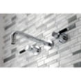 thumbnail image 3 of Kingston Brass KS8021DKL Kaiser Two-Handle Wall Mount Roman Tub Faucet, Polished Chrome, 3 of 5