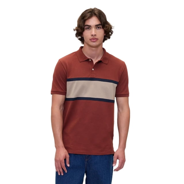 Remera Polo GAP Hombre Piqué Stretch Color Óxido XL