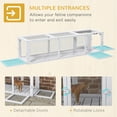 thumbnail image 5 of PawHut Wooden Outdoor Cat Tunnel Toy W/ Entrances, Cat Tube, White, 5 of 9