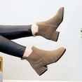 thumbnail image 5 of Munlar Women's Middle Ankle Boots-Warm Cka Waterproof Boots Non Slip Christmas Walking Shoes Women Womens Winter Boots Clearance, 5 of 6