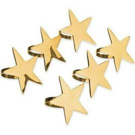 

Napkin Ring Gold STAR Set of 6