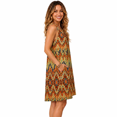 thumbnail image 2 of Women's Floral Print Sleeveless Midi Dress Crew Neck A-Line Casual Swing Dress, 2 of 7
