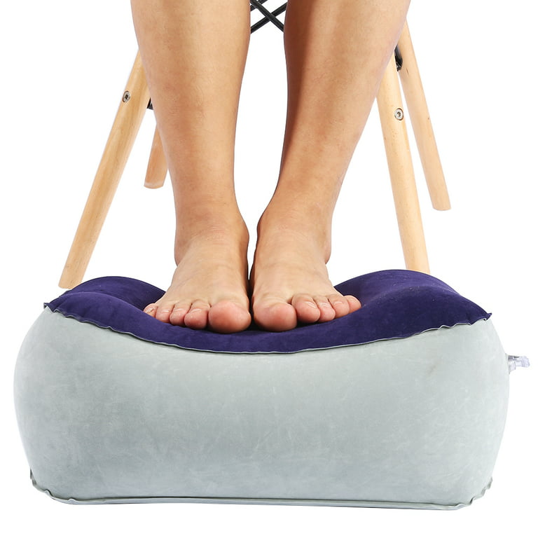 Travel Foot Rest Pillow, Inflatable Foot Rest Mat with Air Pump