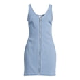 thumbnail image 4 of No Boundaries Juniors' Zip Front Denim Dress, 4 of 5
