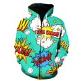 thumbnail image 3 of Sudadera con capucha y cremallera de estilo manga con estampado 3D de dibujos animados para hombre, sudaderas Harajuku de manga larga de primavera, chaquetas, tops, sudaderas con capucha para adolesce, 3 of 5