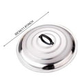 thumbnail image 3 of HWHCGZ 2Pcs Stainless Pot Lid Thickened Extra Large 11.8'' Pot Lid, Cast Iron Skillet Lid, Cooking Pot Pan Frying Pan Cover, Kitchen Cookware Accessories, Dishwasher Safe,Silver, 3 of 5