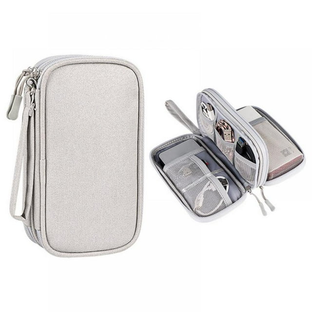Portable Cable Organizer Bag Travel Cord Organizer Pouch Small Electronics Accessories Bag Tech Cord Storage Pouch for Cable Charger Drive Earphone USB SD Card