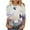 Navy, variant on LEAVINGSUO Summer Tops for Women 2024! Women's Fashion Printing Loose T-Shirt Mid-length 3/4 Sleeves Blouse Round Neck Casual Tops