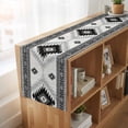 thumbnail image 6 of Black Beige Boho 90 Inch Table Runner, Vintage Ethnic Tribal Southwestern Farmhouse Dresser Scarf Cotton & Linen Tablerunner for Dining/Kitchen Island/Holiday Party Décor 13" x 90", 6 of 9