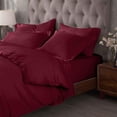 thumbnail image 2 of Superior 400 Thread Count Egyptian Cotton Duvet Cover Set, Full/Queen, Burgundy, 2 of 4