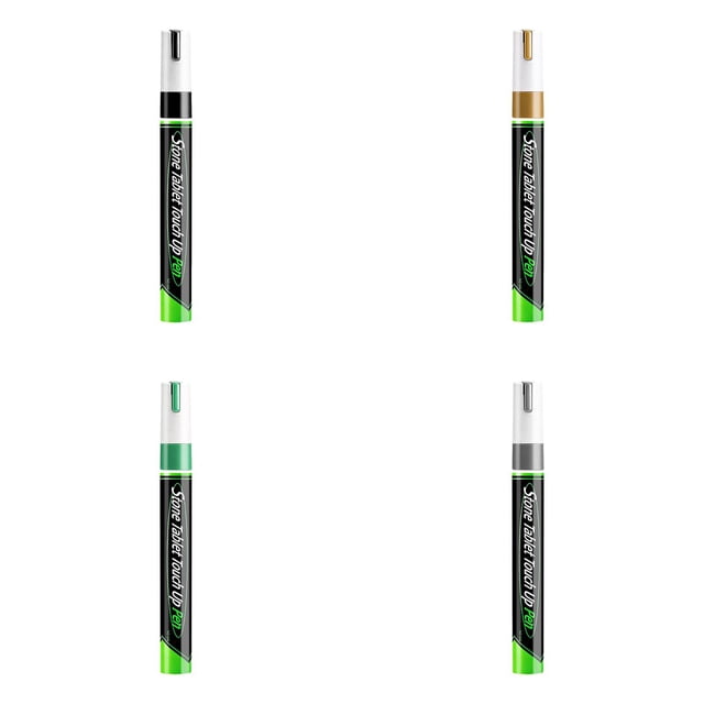 WUSUOWEI 4PCS Marker Pen,5ML,Stone Monument Pen,Paint Pen,Inscription Restoration Pen,Restoring Faded Stone Inscriptions,Stone Touchup Pen,for Faded Stone,Ceramic,Stone,Crafting,Metal