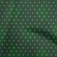 thumbnail image 1 of oneOone Cotton Cambric Dark Green Fabric Argyle Dress Material Fabric Print Fabric By The Yard 42 Inch Wide, 1 of 4